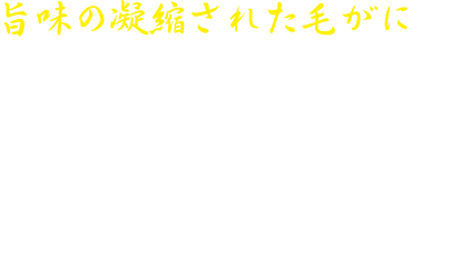 旨味の凝縮された毛がに